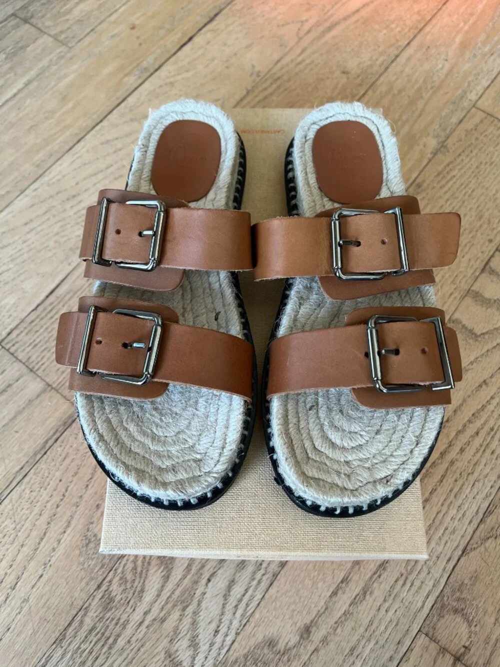 Castaner Ter Brown Leather Platform Slide Sandal Size 38, NIB